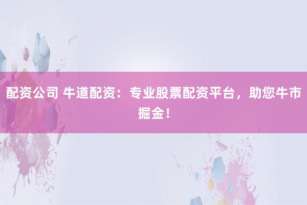 配资公司 牛道配资：专业股票配资平台，助您牛市掘金！
