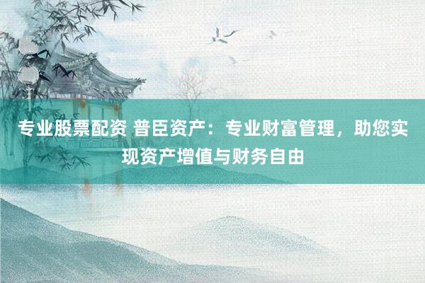 专业股票配资 普臣资产：专业财富管理，助您实现资产增值与财务自由