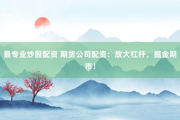 最专业炒股配资 期货公司配资：放大杠杆，掘金期市！