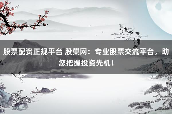 股票配资正规平台 股巢网：专业股票交流平台，助您把握投资先机！