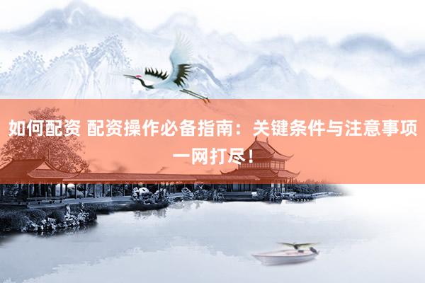 如何配资 配资操作必备指南：关键条件与注意事项一网打尽！